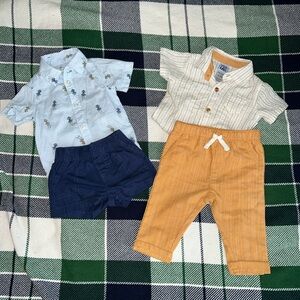 0-3m Baby Outfit Set with Shirt and Pants
